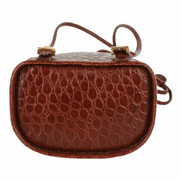 Authentic Salvatore Ferragamo Draw String Bucket Backpack Brown - Picture 5 of 10